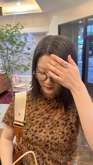 ミディアム ワタナベ ヒナタのヘアスタイル