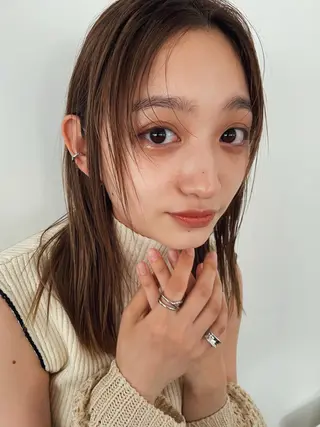 セミロング パーマ ボブ/レイヤー/透明 感カラー/dai🌿のヘアスタイル