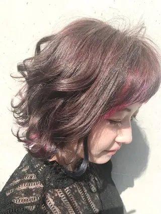 ミディアム ショート、ボブ/ 川鍋薫のヘアスタイル