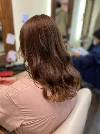 セミロング カラー ヘアアレンジ 加藤 瑠美のヘアスタイル