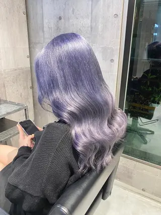 セミロング ハイトーン×エクステ 💞くるみのヘアスタイル