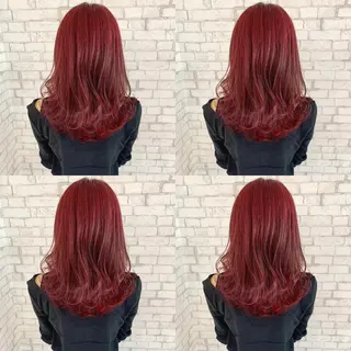 ミディアム カラー ダメージレスカラー /透明感カラー 上長のヘアスタイル