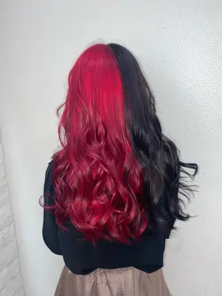 ロング ゆぴ☾‪/推しカラー /ハイトーンのヘアスタイル