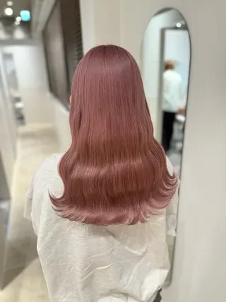 セミロング カラー ヘアアレンジ 💕ブリーチカラー☁ 髪質改善💖サワのヘアスタイル