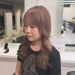 セミロング カラー ヘアアレンジ 韓国トレンドの 達人♡のヘアスタイル