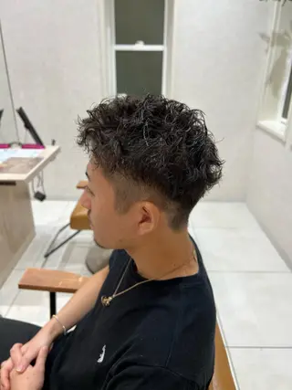 メンズ レディースショート/ メンズパーマ/足立のヘアスタイル