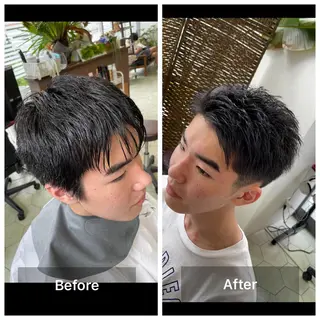 ショート メンズ share salon　SCENA所属・堤太志 メンズパーマ特化のヘアスタイル