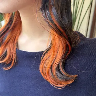 カラー インナーカラー🩵 角田紗雪のヘアスタイル