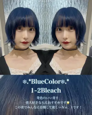 ロング カラー ハイトーンカラー/ 青髪/💙みずき💙のヘアスタイル