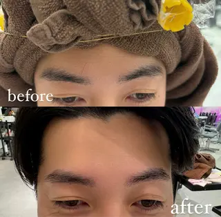 メンズ アイブロウ しゅり🇰🇷 日韓MIXメンズヘアのヘアスタイル