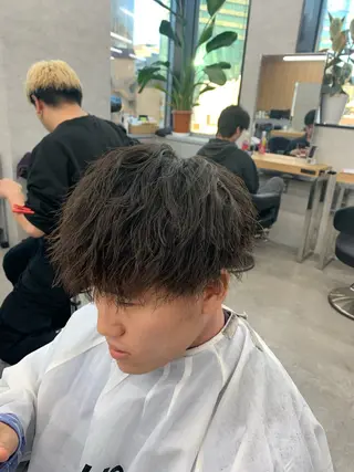 ミディアム パーマ メンズ メンズ🐺カラー／ 垢抜け🔥木村晴希のヘアスタイル