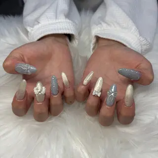 ネイル 🎀うかん 🎀チップ長さ出しのネイルデザイン