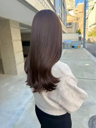 ロング カラー kei/透明感カラー /縮毛矯正/メンズのヘアスタイル