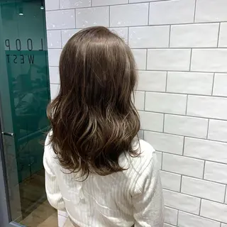 セミロング カラー 原山 直人のヘアスタイル