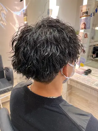パーマ メンズ メンズパーマ 国安晃平のヘアスタイル