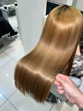 ロング 縮毛矯正/髪質改善/ ブリーチ/東陽町✨のヘアスタイル