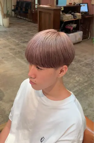 ショート カラー メンズ 似合わせカット ケアパーマ喜来雅由のヘアスタイル