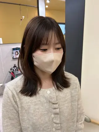 セミロング hub hair レイヤー/透明感のヘアスタイル