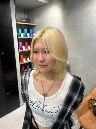 ミディアム カラー 透明感カラー🫧 ベージュ✴︎meiのヘアスタイル