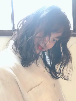 セミロング カラー OPShair　ANELLO所属・ショート/ボブ/ メンズ/縮毛矯正のヘアスタイル