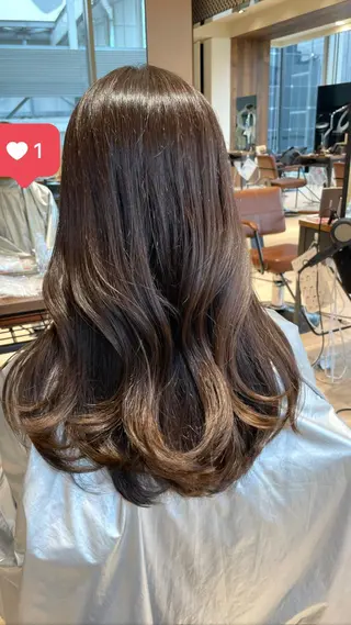 ロング カラー 本格韓国ヘア🇰🇷 【uni】キューさんのヘアスタイル