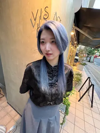 ミディアム カラー ブリーチカラー🫧 いぐち しょうた🫧のヘアスタイル