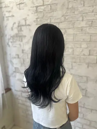 ロング 艶々ダブルカラー 💚Rina💚🍨のヘアスタイル