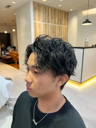 ショート パーマ メンズ メンズパーマ 岩成健志郎のヘアスタイル