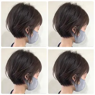 ショート カラー 京都大人女性ショート 徒歩1分/秋山のヘアスタイル