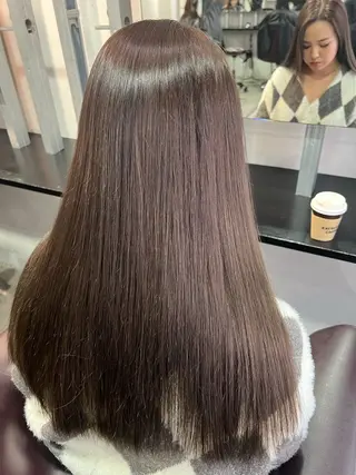 セミロング カラー 韓国ヘア/ベージュ カラー🤍yukaのヘアスタイル