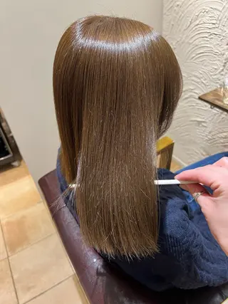 ミディアム カラー 🥀韓国ヘア🥀 宮津真菜のヘアスタイル