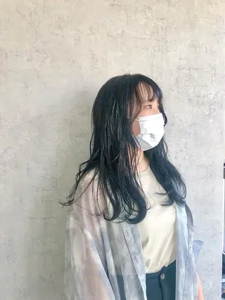 ロング カラー パーマ ヘアアレンジ メンズ キッズ ネイル マツエク・マツパ eir心斎橋店所属・エビスザキレン／メン ズ／心斎橋🌳のヘアスタイル