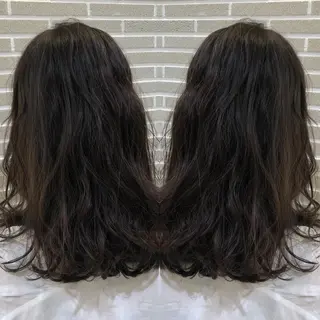 セミロング カラー ヘアアレンジ 山北 咲子のヘアスタイル