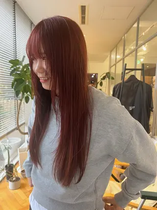 ロング カラー 南部 綾音のヘアスタイル