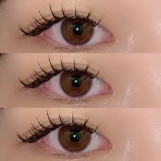 マツエク・マツパ 肌に馴染むハイトーン /ミルクティーカラーのヘアスタイル