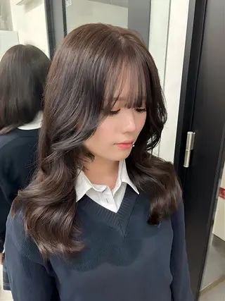 セミロング カラー 【ベージュ系カラー】 SAKURA👼🏻のヘアスタイル