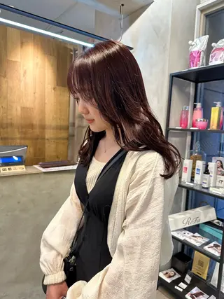 セミロング カラー REINA☁️透明感 カラー/ぷつっと♡のヘアスタイル