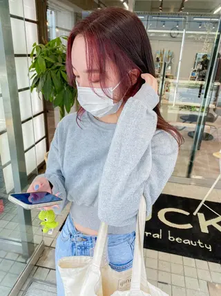 セミロング カラー 韓国風デザイン 💐MIZUKI💐のヘアスタイル