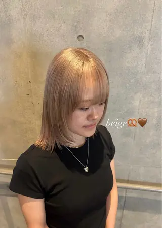 ミディアム カラー ブリーチ特化 kira🥀のヘアスタイル