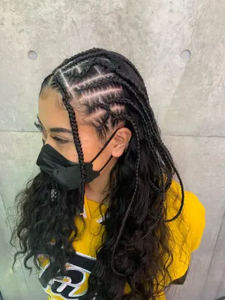 ロング ヘアアレンジ HARURU🪮✨ ブレイズ海外ヘアのヘアスタイル