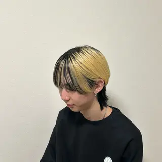 ミディアム ハイトーン/レイヤー /メンズパーマのヘアスタイル