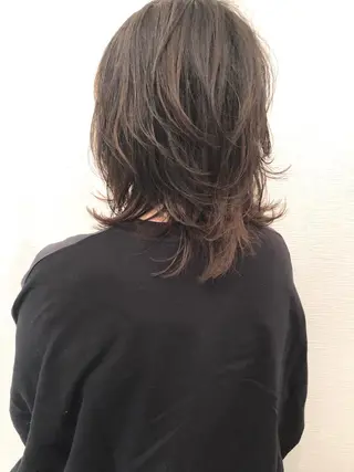 ミディアム カラー 平川 友希子のヘアスタイル