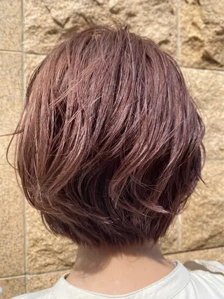 ショート ブリーチなし透明感 カラー✨山仲絢圭のヘアスタイル