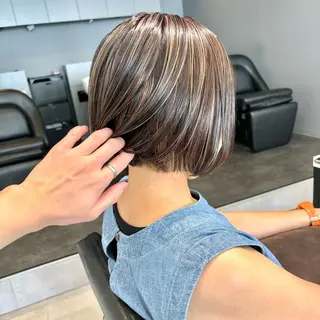 ショート カラー ハイライト/ショート /ボブ/RYOHEIのヘアスタイル