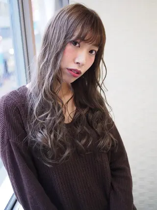 セミロング ロング ほさか しんごのヘアスタイル