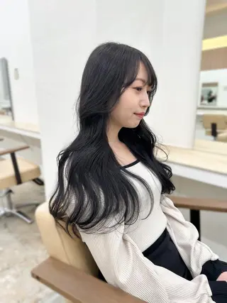 ロング カラー 🌼透明感艶カラー オリーブ🌼河村咲のヘアスタイル