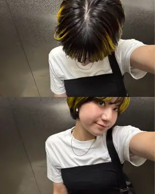 ショート カラー Rina/無料レイヤ ーカット/上野🌱のヘアスタイル