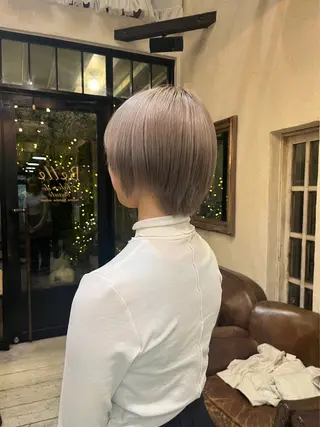 ショート ブリーチカラー/ パーマ/Asukaのヘアスタイル