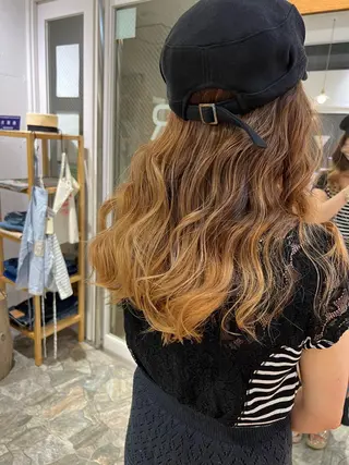 セミロング カラー 本田 静莉奈のヘアスタイル
