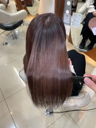 ロング カラー パーマ 縮毛矯正/髪質改善 /韓国風　山川春輝のヘアスタイル